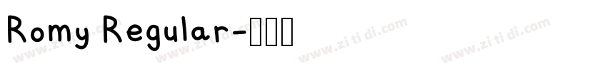 Romy Regular字体转换
